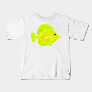 Yellow Tang Fish Kids T-Shirt